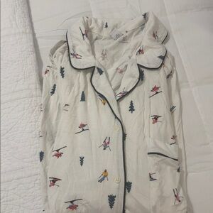 Old Navy White Ski Print Pajama Pants - 4X